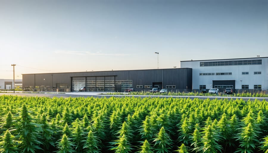 Indigenous workers in a contemporary CBD extraction and processing facility