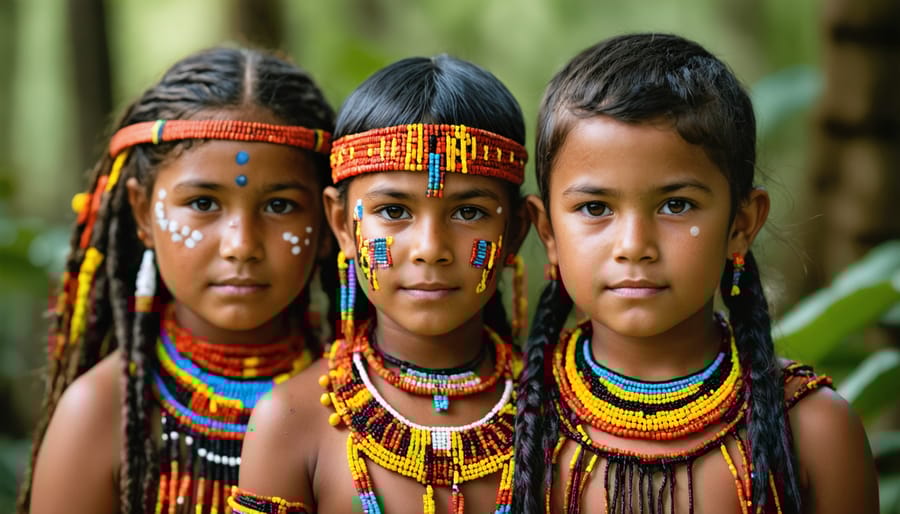 Indigenous grandmother and young adult reviewing financial documents together at home
