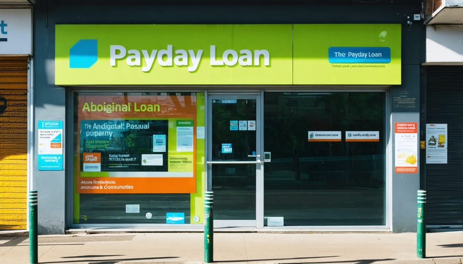 Payday loan storefront in area near Indigenous community